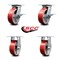 Service Caster 6 Inch Red Poly on Cast Iron Caster Set with Roller Bearing 2 Brakes 2 Rigid SCC-35S620-PUR-RS-SLB-2-R-2 - alternate 6